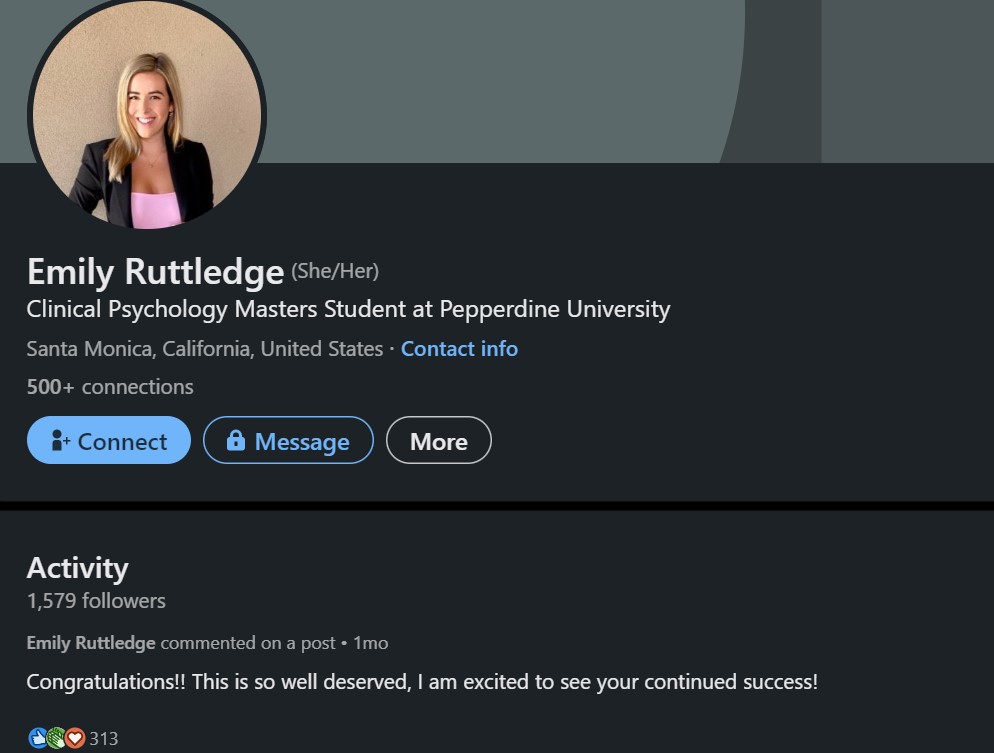 Emily Ruttledge works as a researcher.