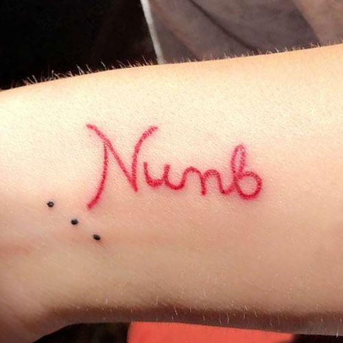 Bhad Bhabie tribute XXXTentacion with 'Numb' Tattoo 