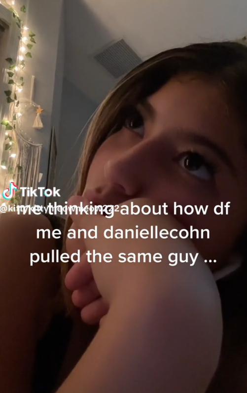 A TikToker came shared a video wondering how she and Danielle Cohn both pulled the same guy.