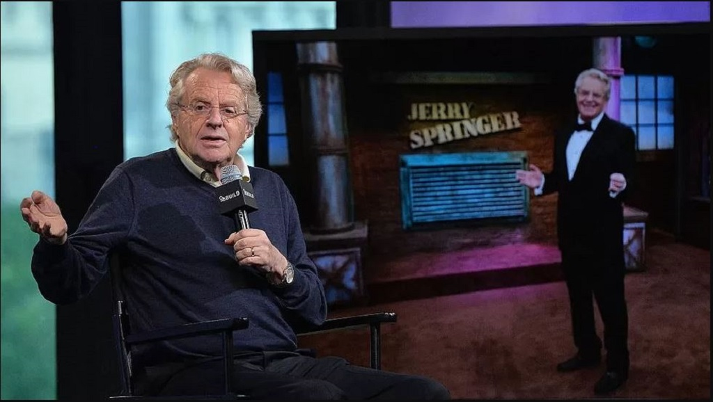 Jerry Springer hosting The Jerry Springer Show 