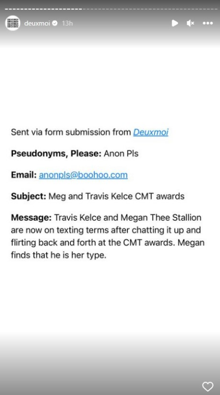 An insider claiming Megan Thee Stallion and Travis Kelce might be dating.