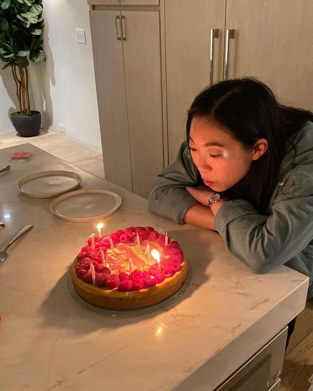 Awkwafina celebrating her 34th birthday on June 2, 2022