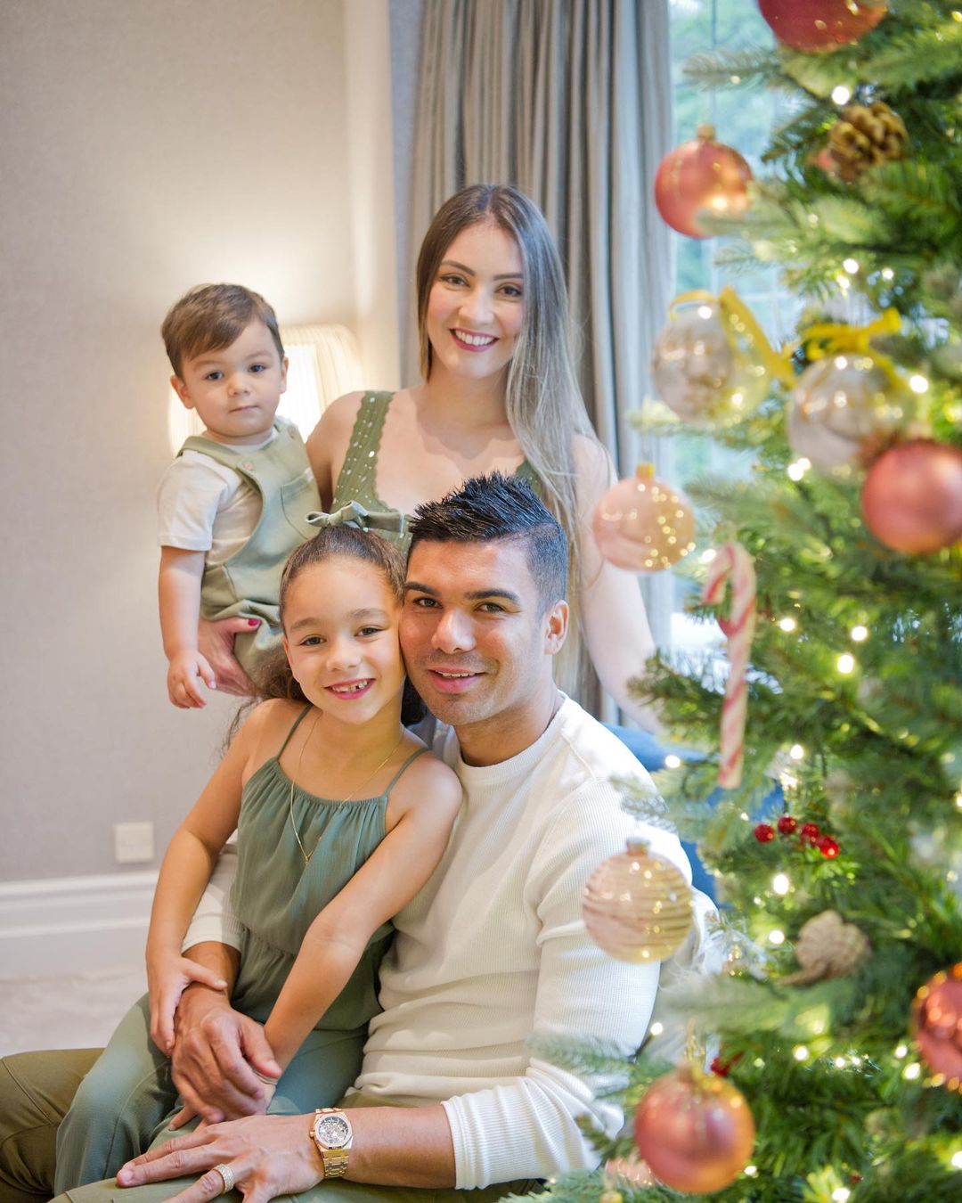 Casemiro is married to his wife, Anna, with two children.