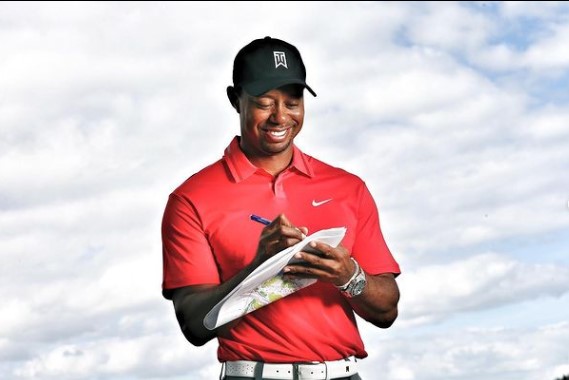 Tiger Wood posing for his Golf course design project (Source: Instagram)