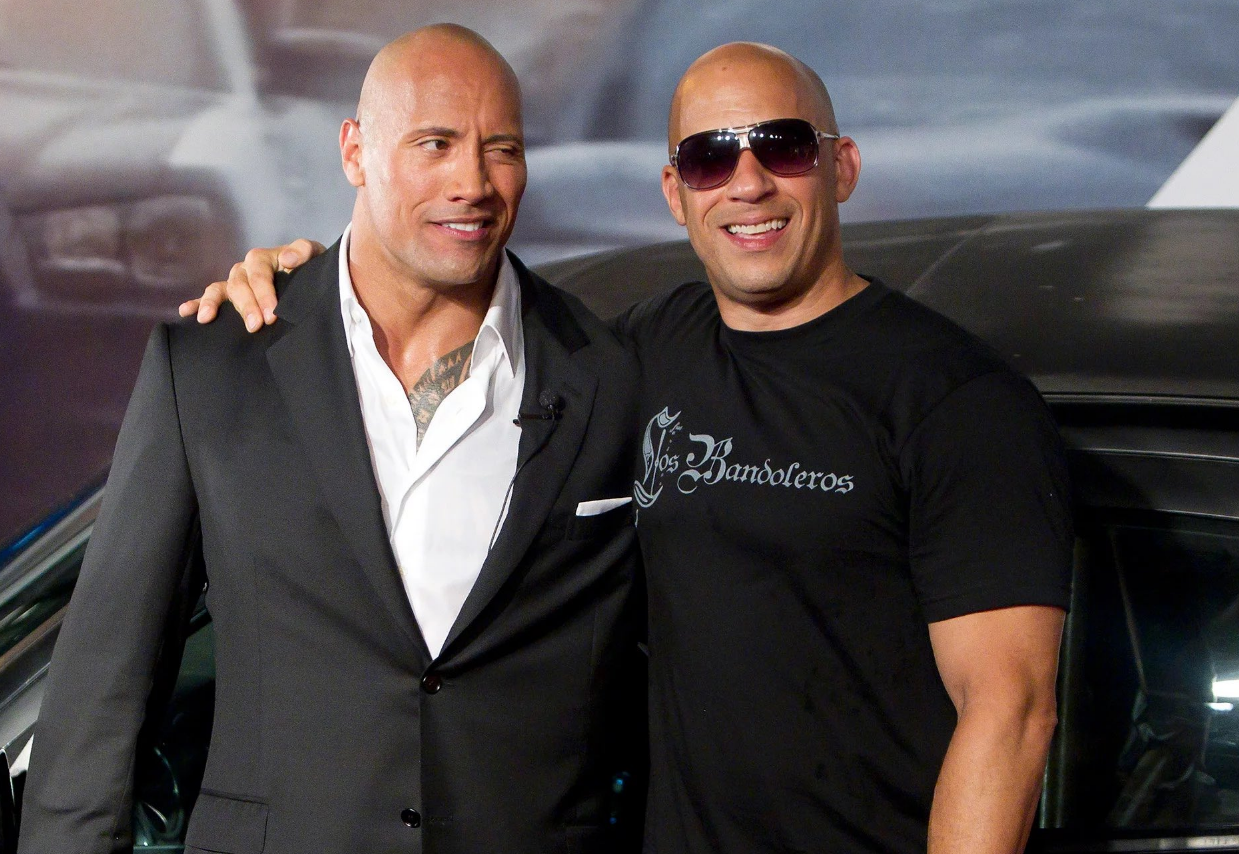 Vin Diesel and Dwayne Johnson. 