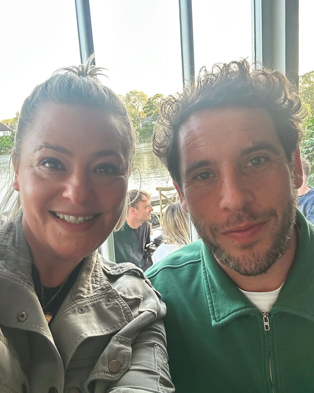 Lisa Armstrong with her boyfriend James Green