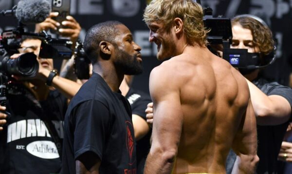 The match between Logan Paul and Floyd Mayweather