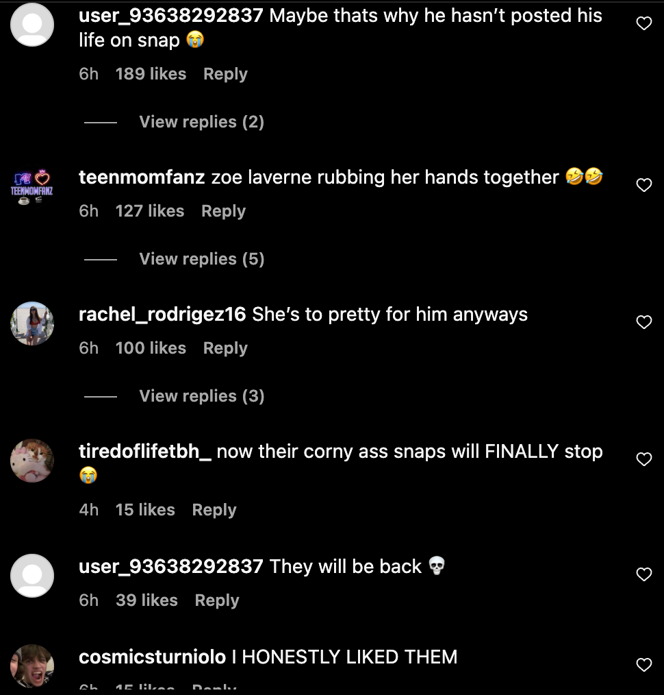 Fan’s reaction to Cody Orlove and his girlfriend, Tessa Krauser’s split. 