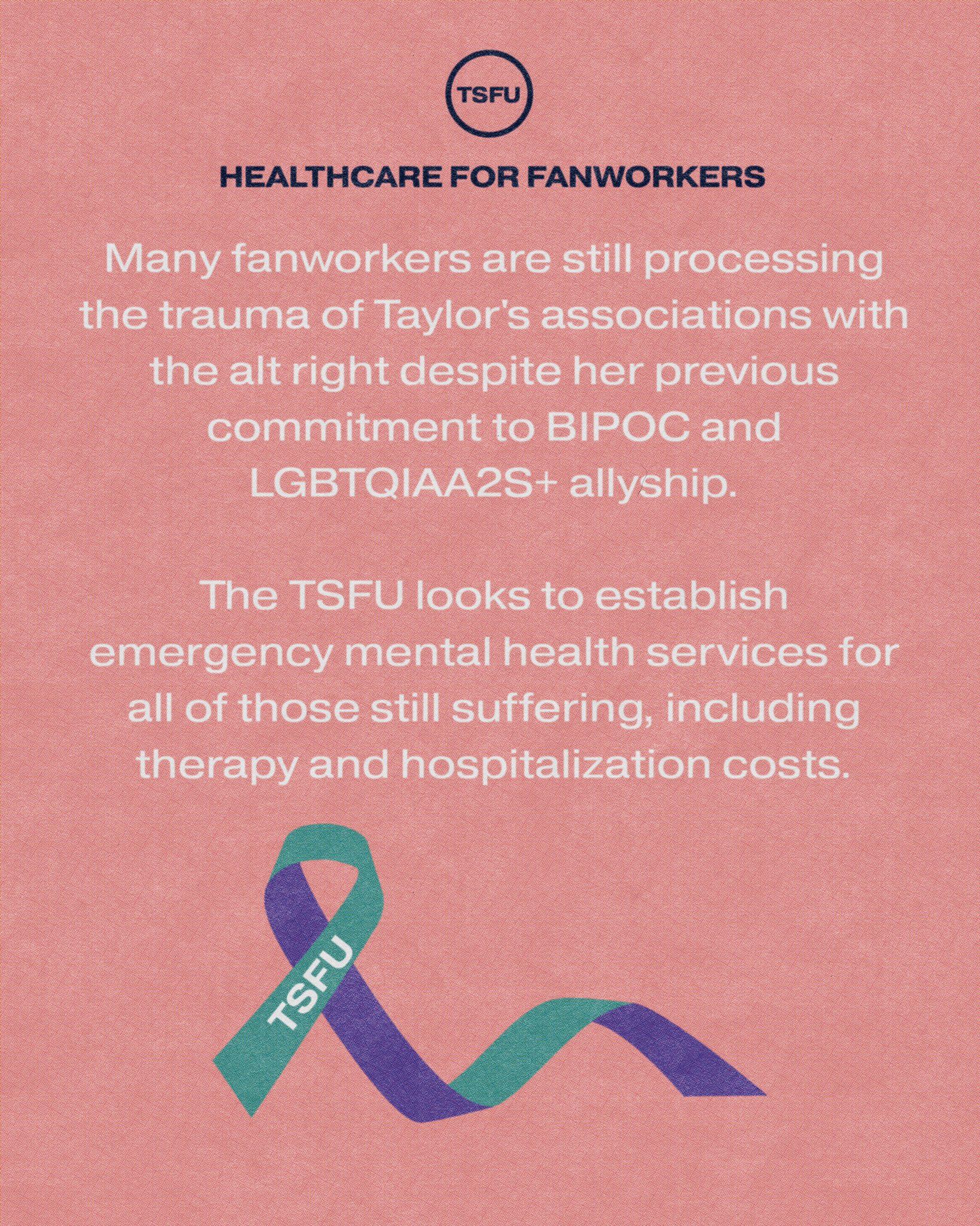 Taylor Swift Fan Union, TSFU, has some demands.