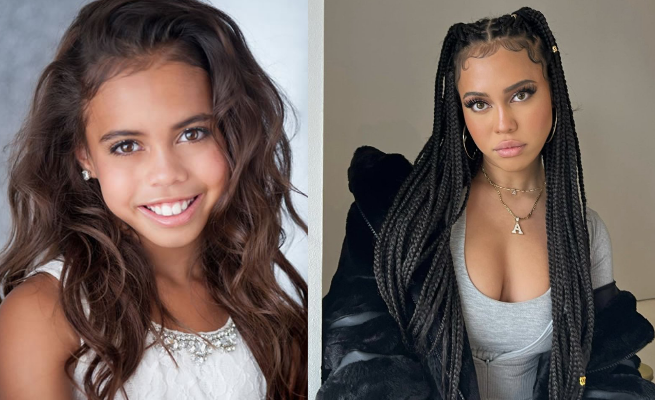 Asia Monet Ray then and now comparison pictures.