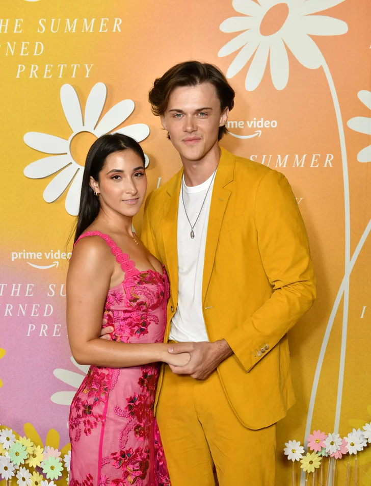 Christopher Briney and Isabel Machado at the premiere of 'The Summer I Turned Pretty'