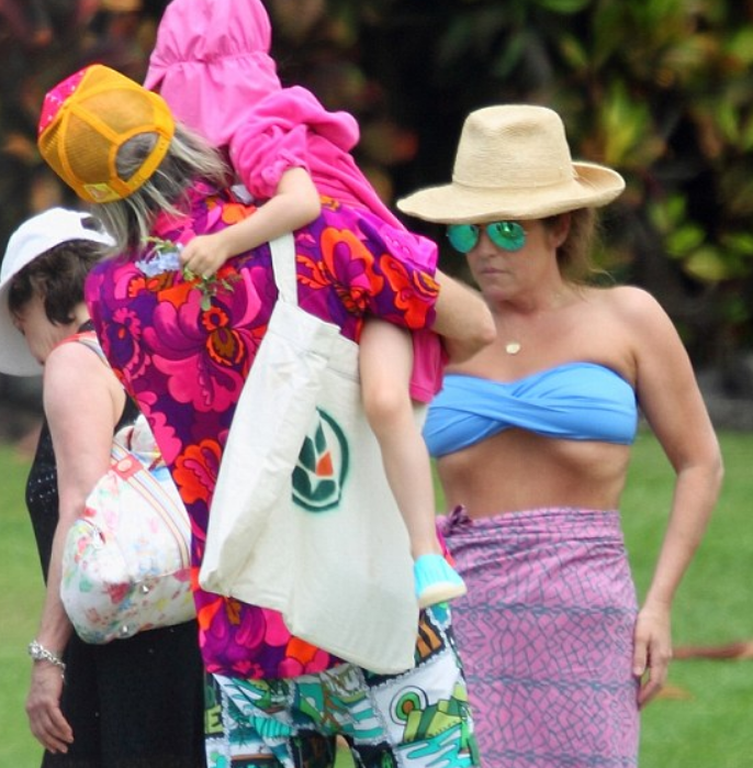 Lisa Marie Presley flaunted a bikini while in Hawaii.