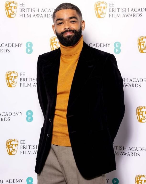 Kingsley Ben-Adir at the EE British Academy Film Awards in 2021.