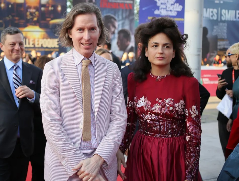 Wes Anderson and Juman Malouf at the 14th Rome Film Festival in 2019. 