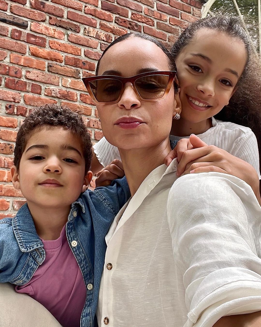 Sai De Silva with her children, Rio and London.
