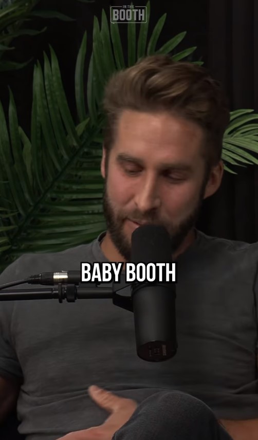 Shawn Booth while making his baby announcement