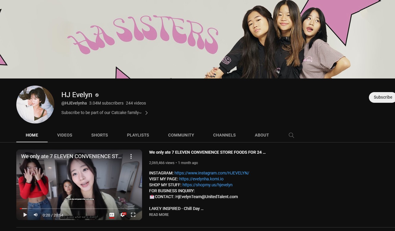 Evelyn Ha has amassed a sizable following on YouTube. 