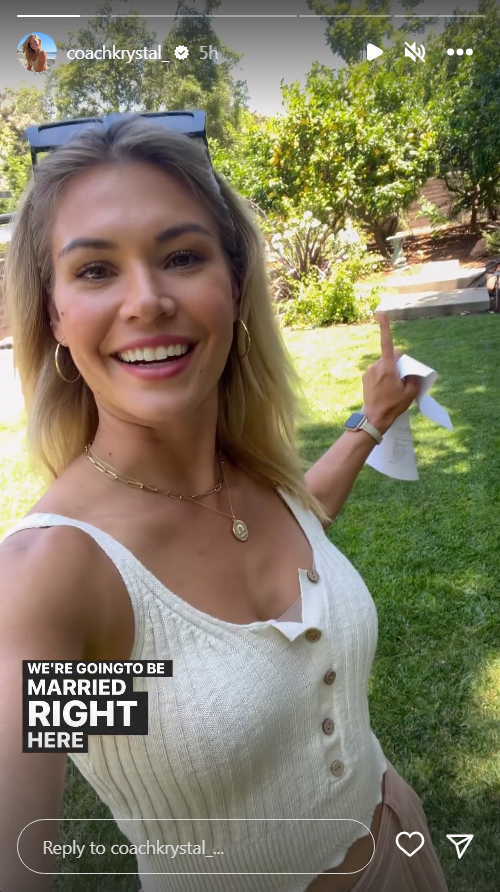 Krystal Nielson reveals location and more wedding updates. 