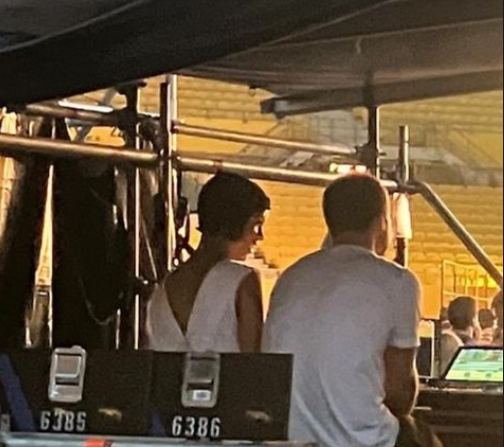 Taylor Russell was spotted at Harry Styles' concert in Vienna. 