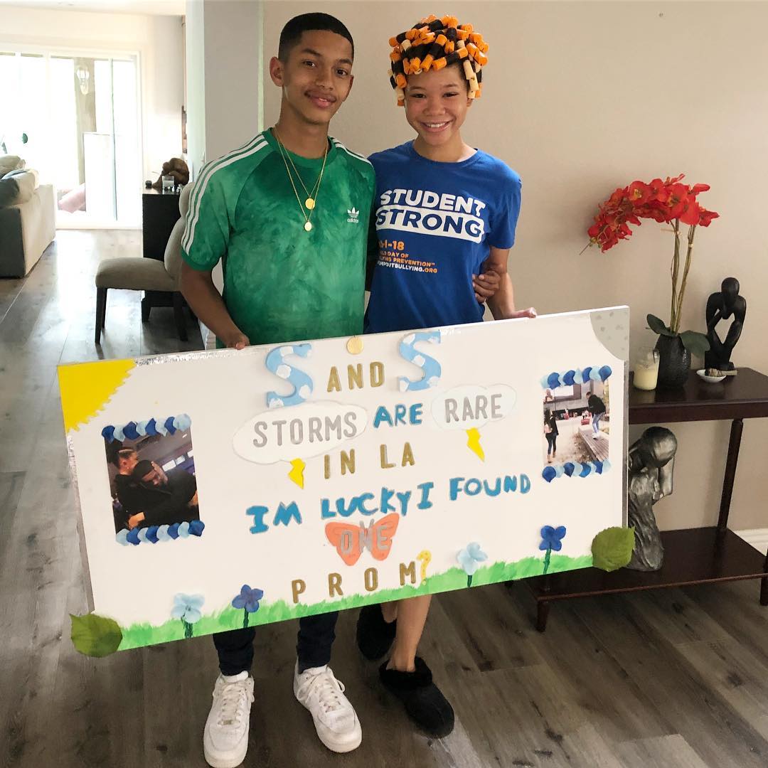 Sayeed pulling off the most lovely promposal for Storm Reid. 