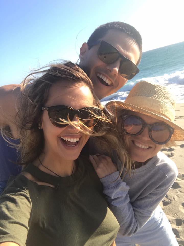 Arielle Kebbel with her siblings, Julia and Christian. 