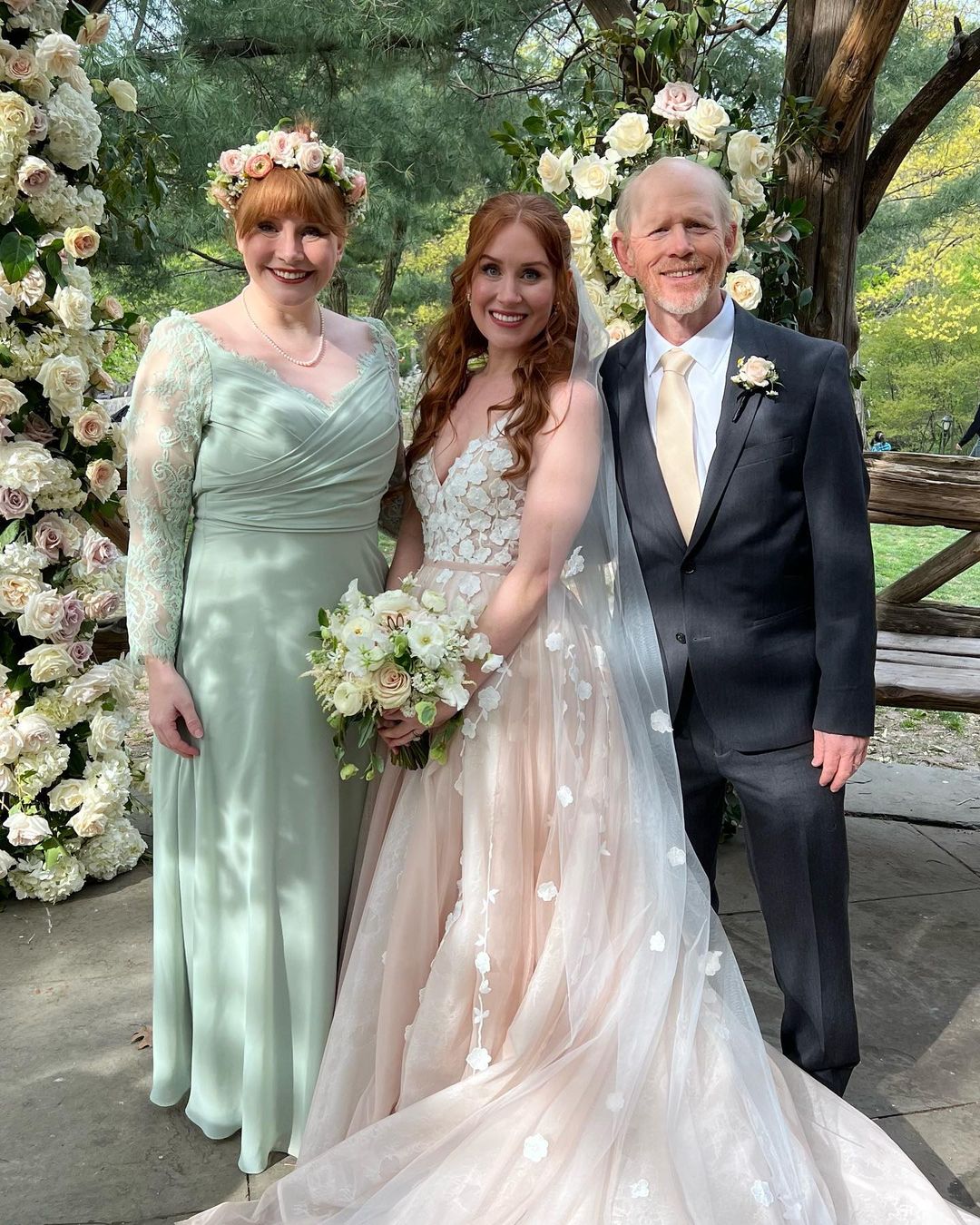 Bryce Dallas Howard and her father, Ron Howard, at her sister’s wedding.