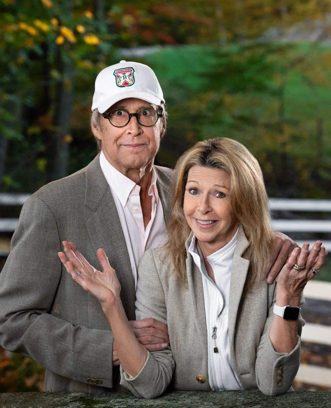 Chevy Chase with his wife, Jayni Chase, in August 2023