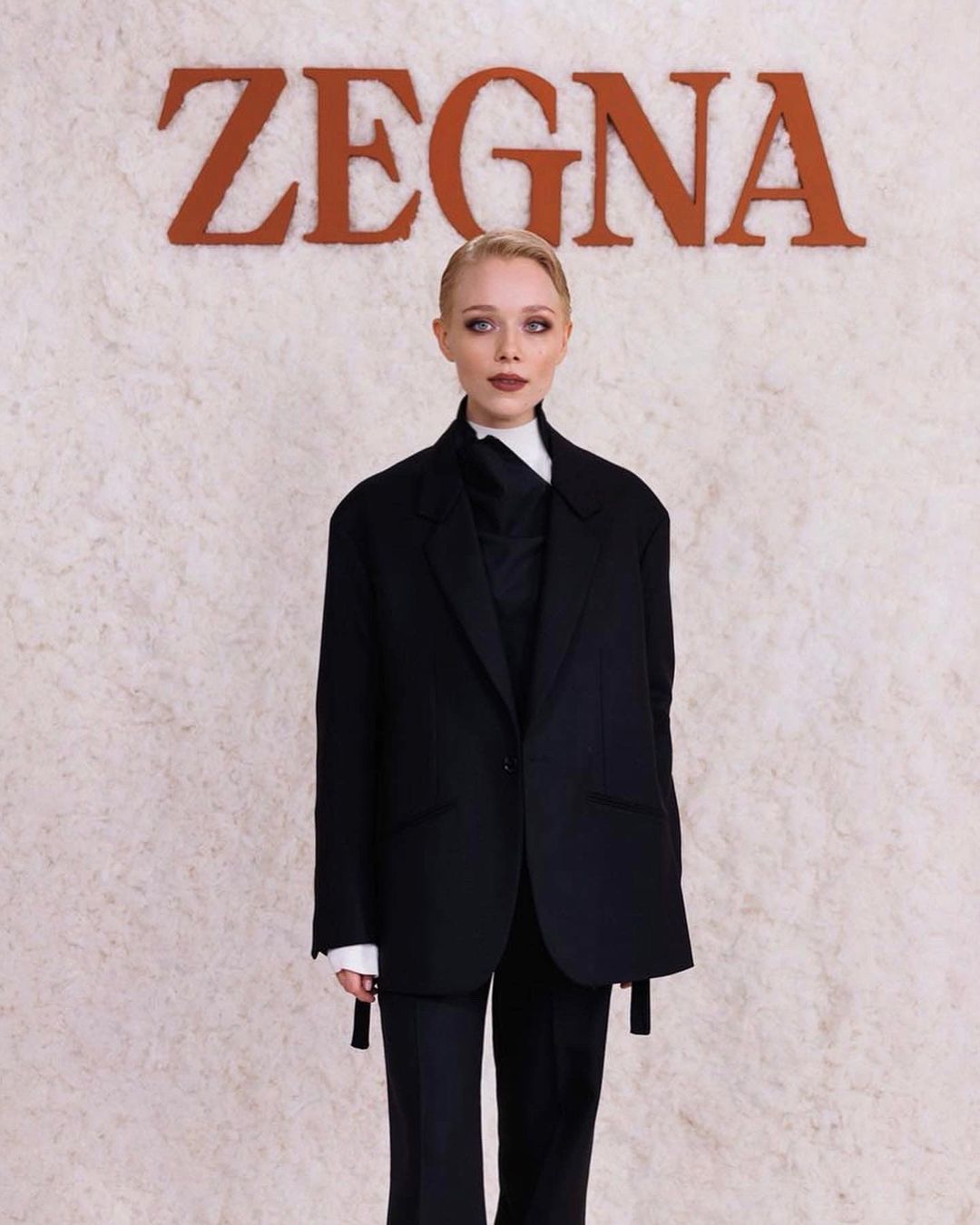 Ivanna Sakhno at an event for Zegna