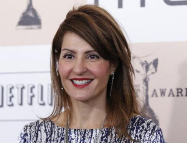 Nia Vardalos posing for a picture