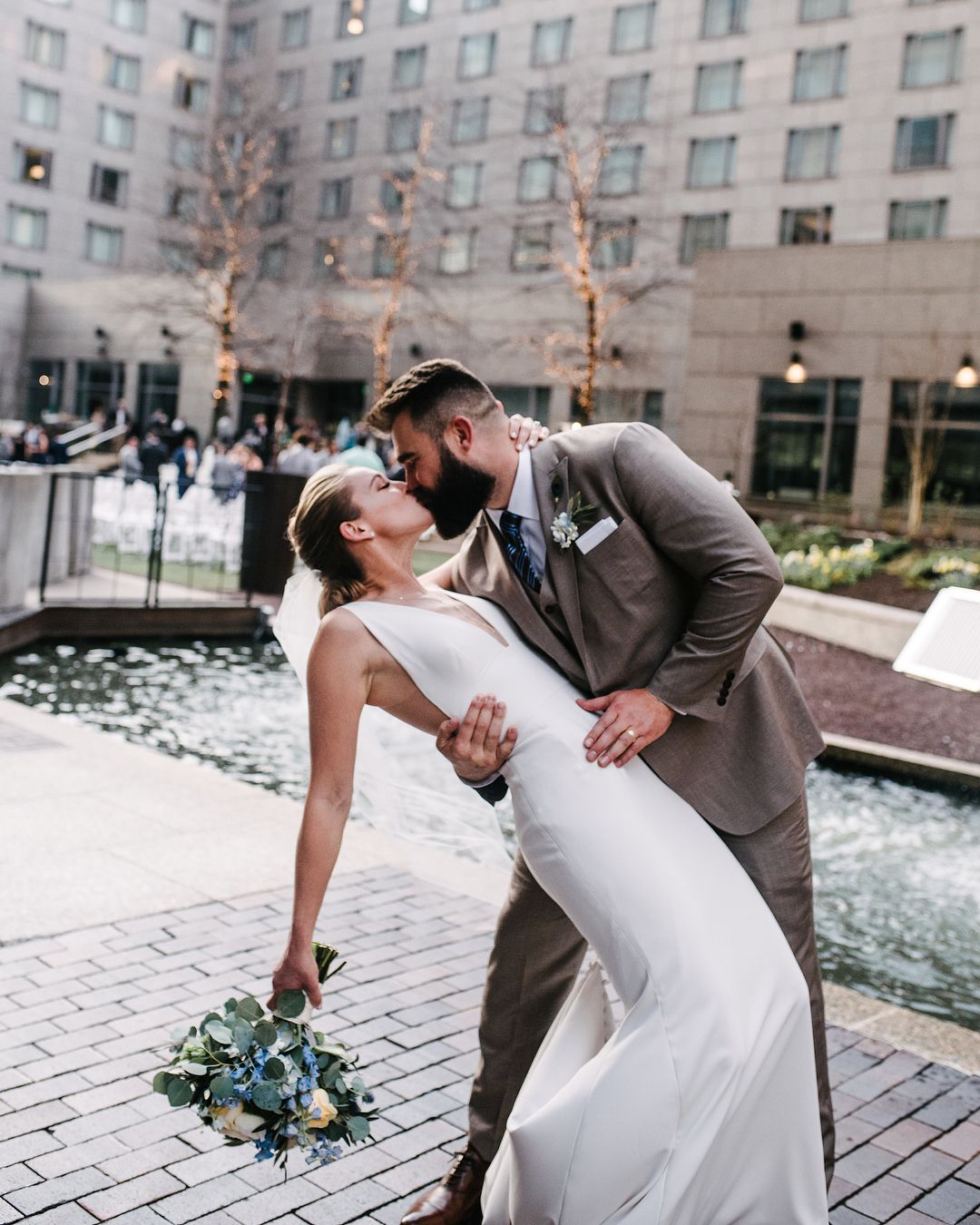 Kylie McDevitt and Jason Kelce got married after being in a relationship for three years.