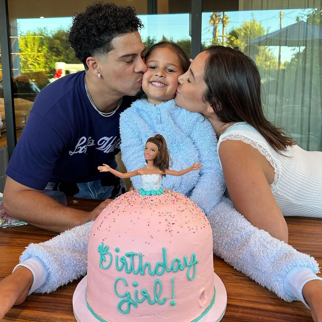 Alaia McBroom celebrating her birthday with her parents.