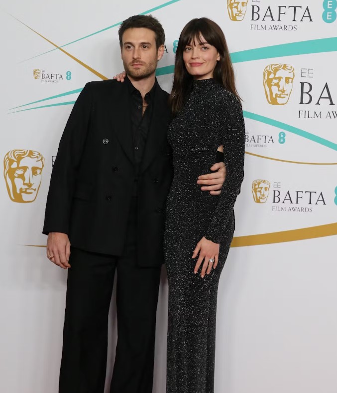 Emma Mackey with her boyfriend Martin Aleman at the 2023 Bafta Awards
