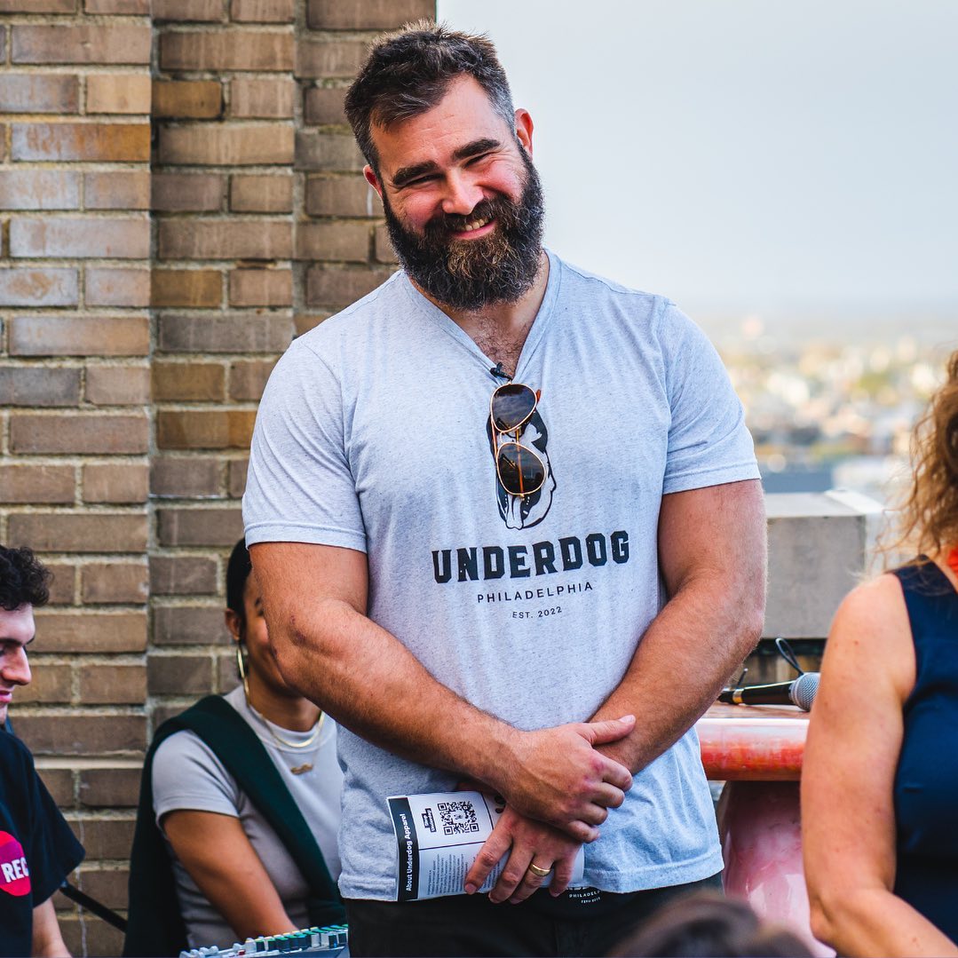 Jason Kelce during a fundraiser for Be Philly Foundation in 2023