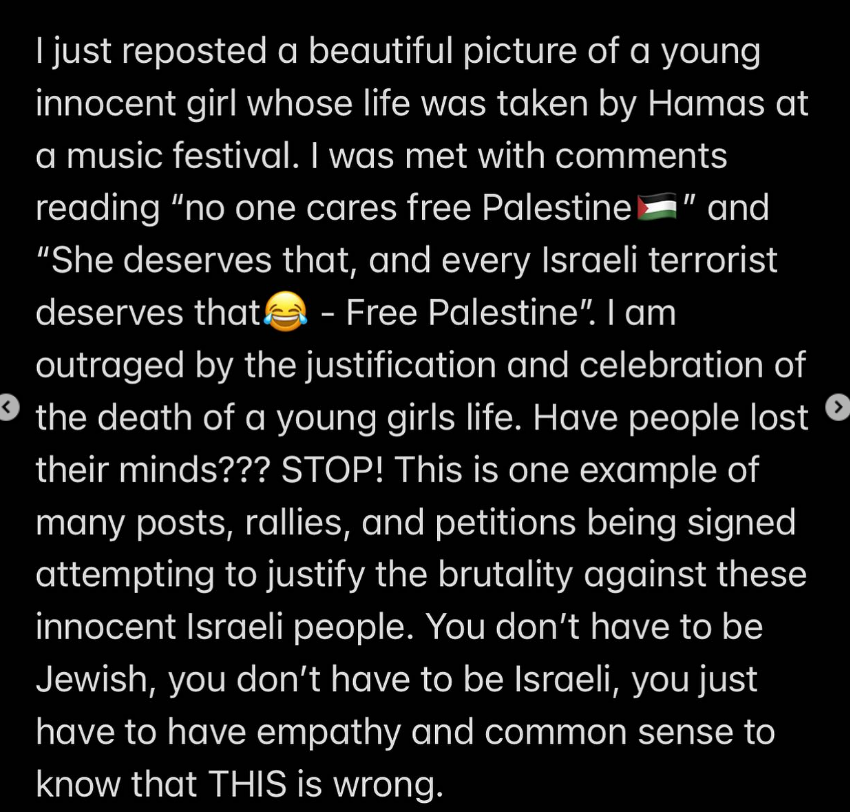 Noah Schnapp's opinion on the ongoing Israel vs Palestine war.