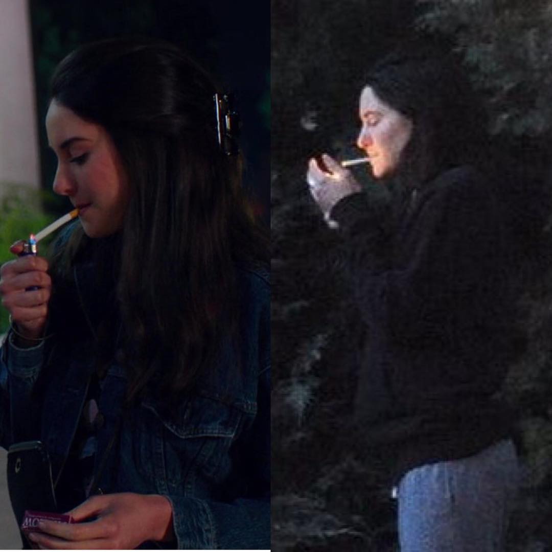 Shailene Woodley smoking. 