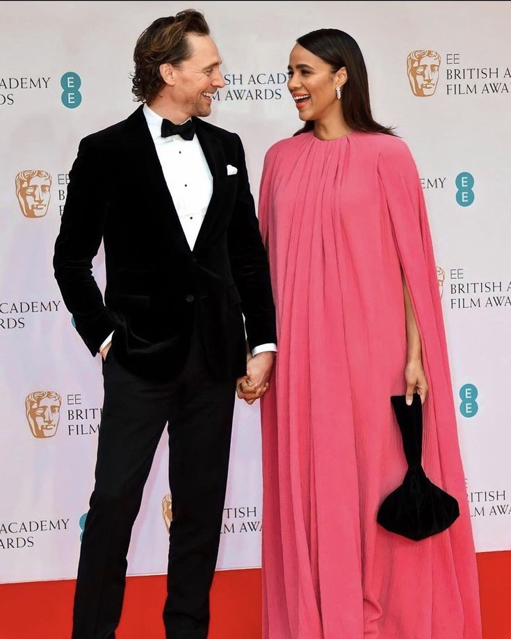 Zawe Ashton and Tom Hiddleston at BAFTA 2022.