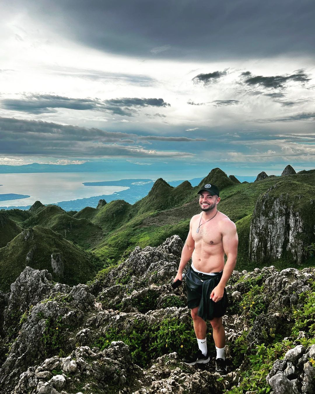YouTube star Go With Ali at the top of Osmena Peak in Cebu