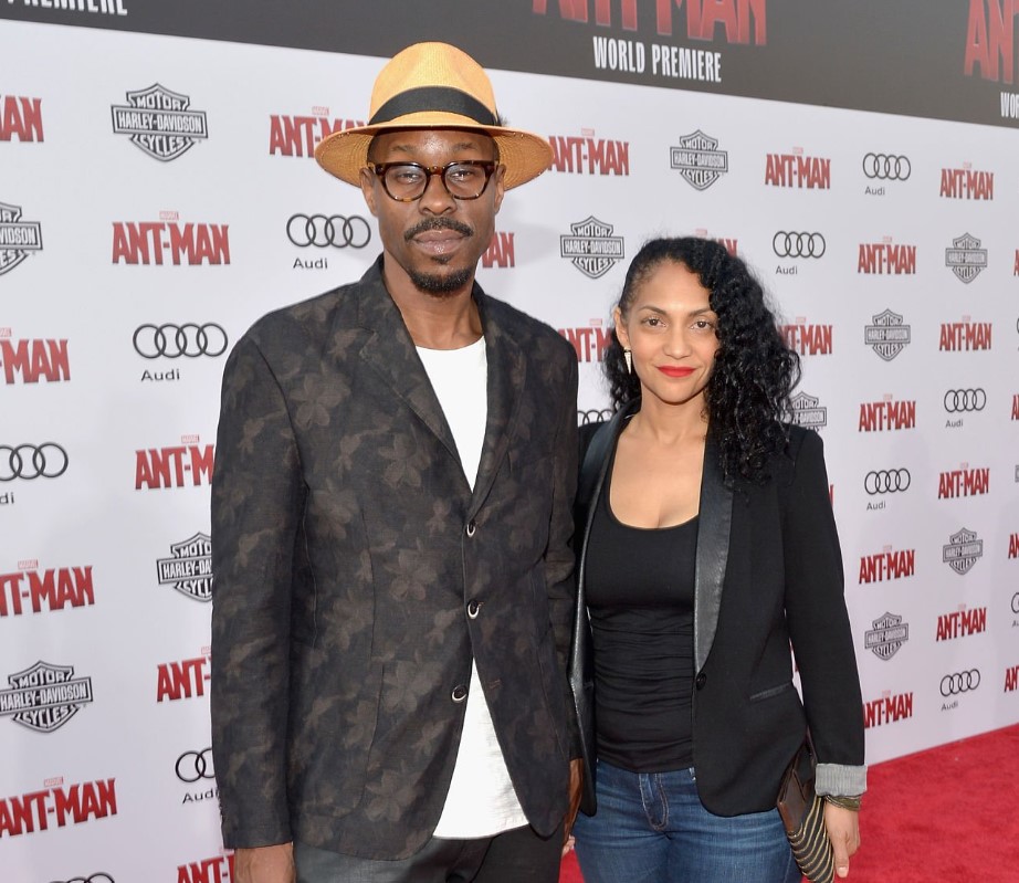 Wood Harris and his wife Rebekah Harris at the 'Ant-Man' premiere. 