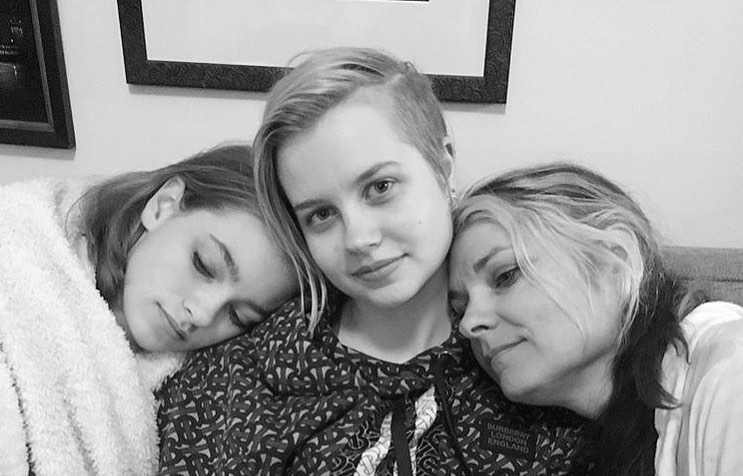 Angourie Rice with her mother and sister on International Women's Day