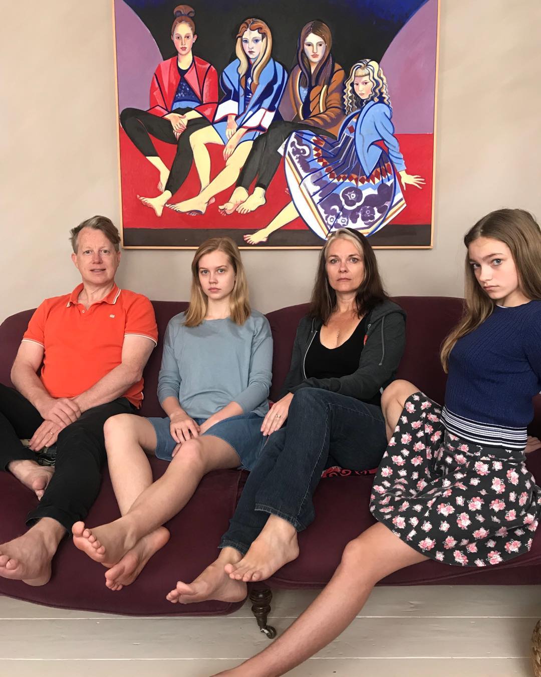 Angourie Rice with her parents and sibling