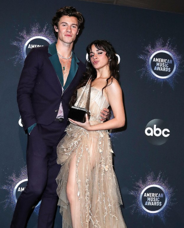 Camila Cabello with her ex-boyfriend, Shawn Mendes, at the American Music Awards