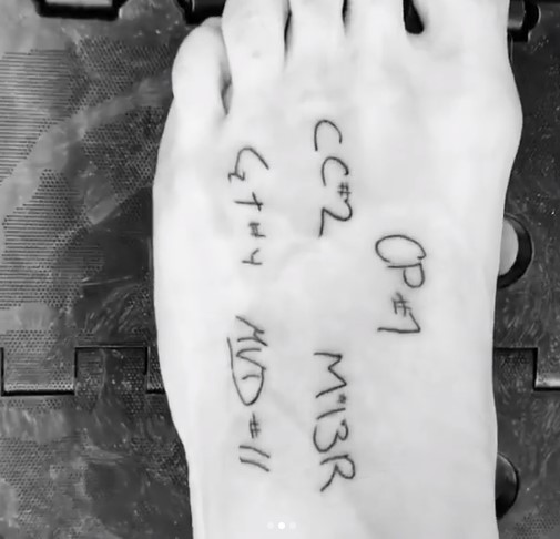A closer look at Marcus Rosner's foot tattoo