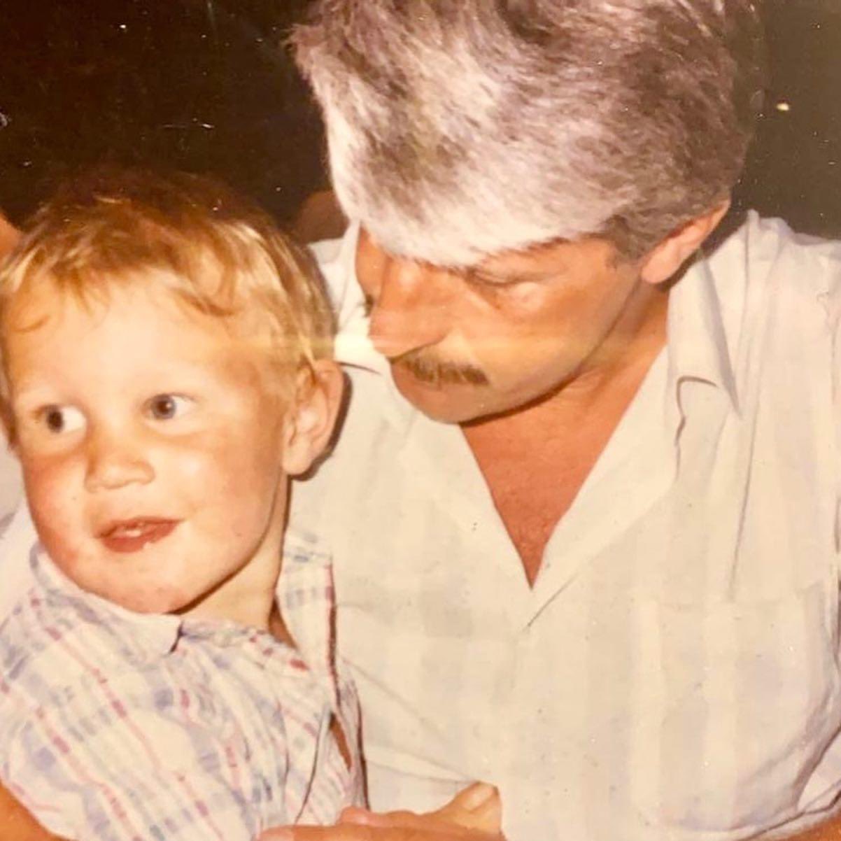 An old picture of Matt smith with his late-father David Smith