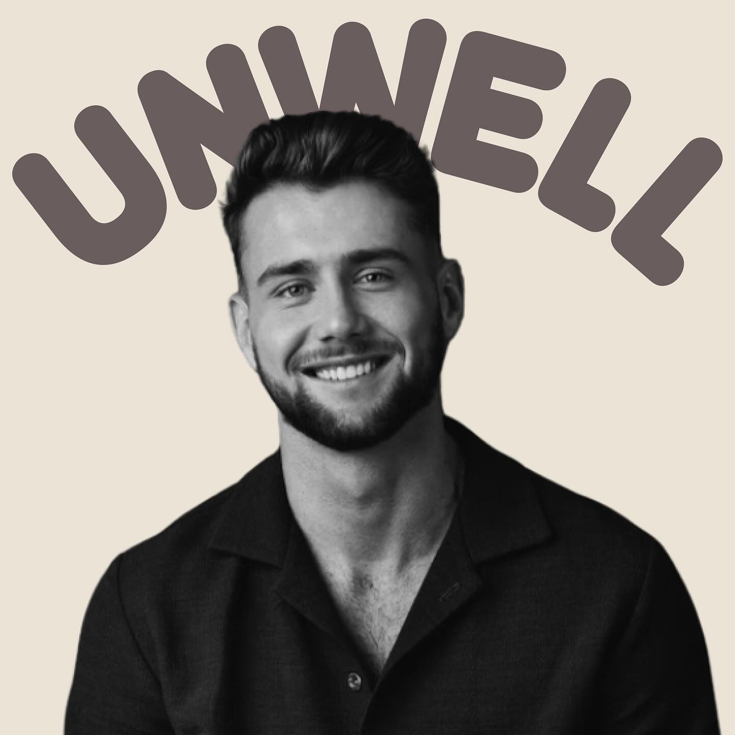 A picture of Harry Jowsey with The Unwell Network's logo behind