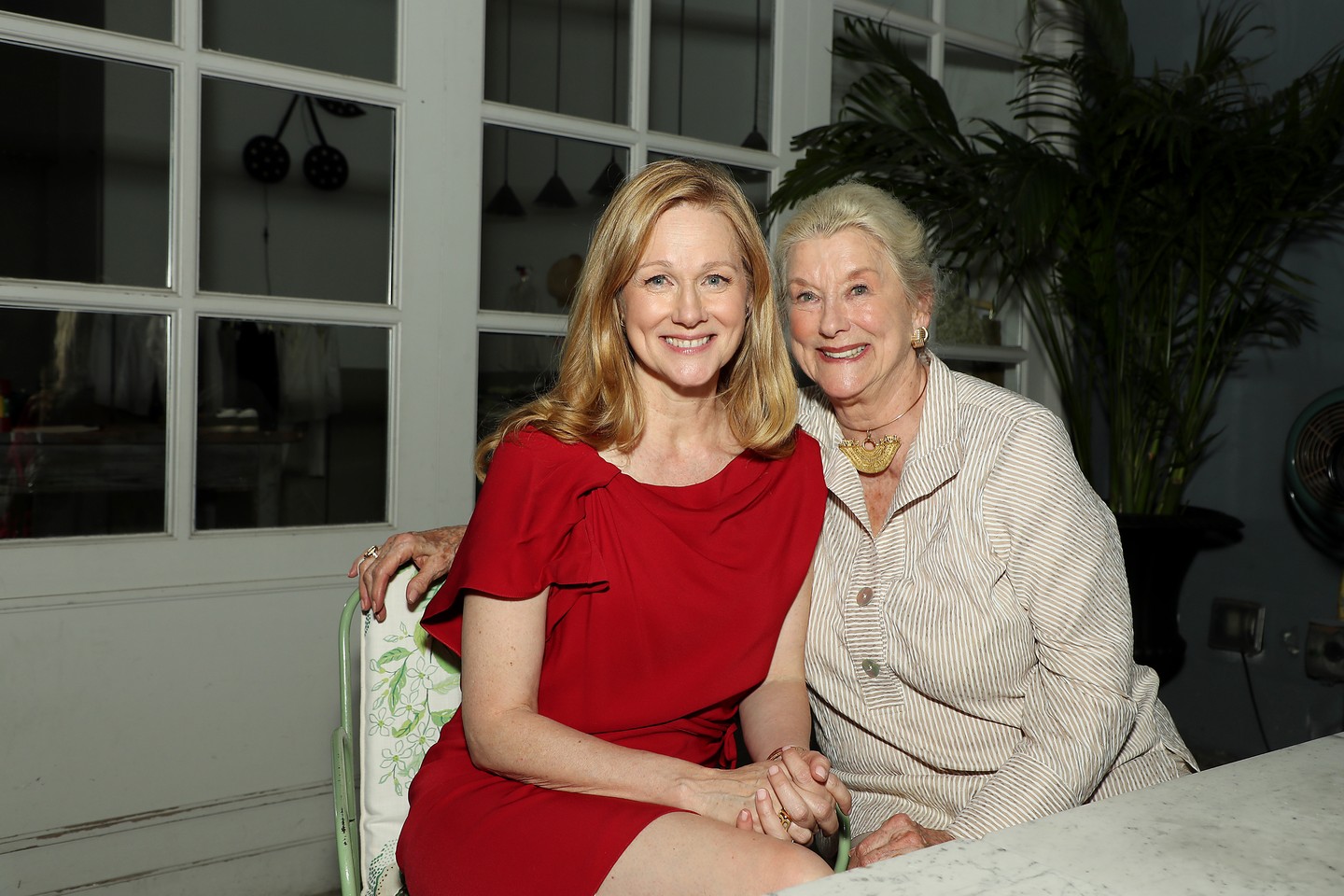 Laura Linney with her mother during a special screening of 'The Miracle Club'