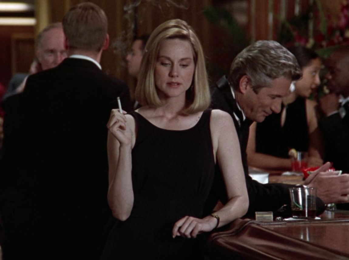 Laura Linney picked up the smoking habit from a movie. 