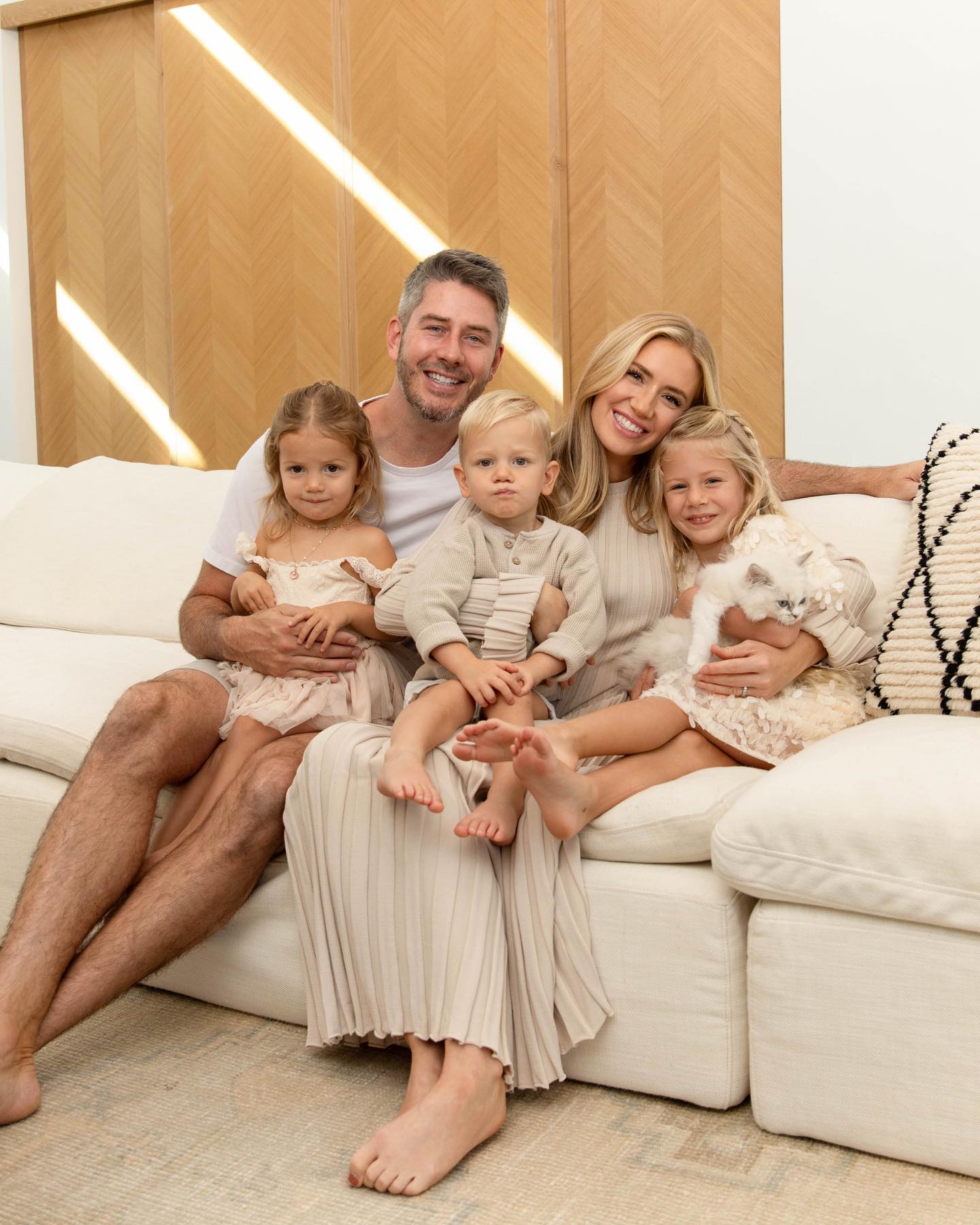 Lauren Luyendyk with her husband, Arie Luyendyk, and their three children