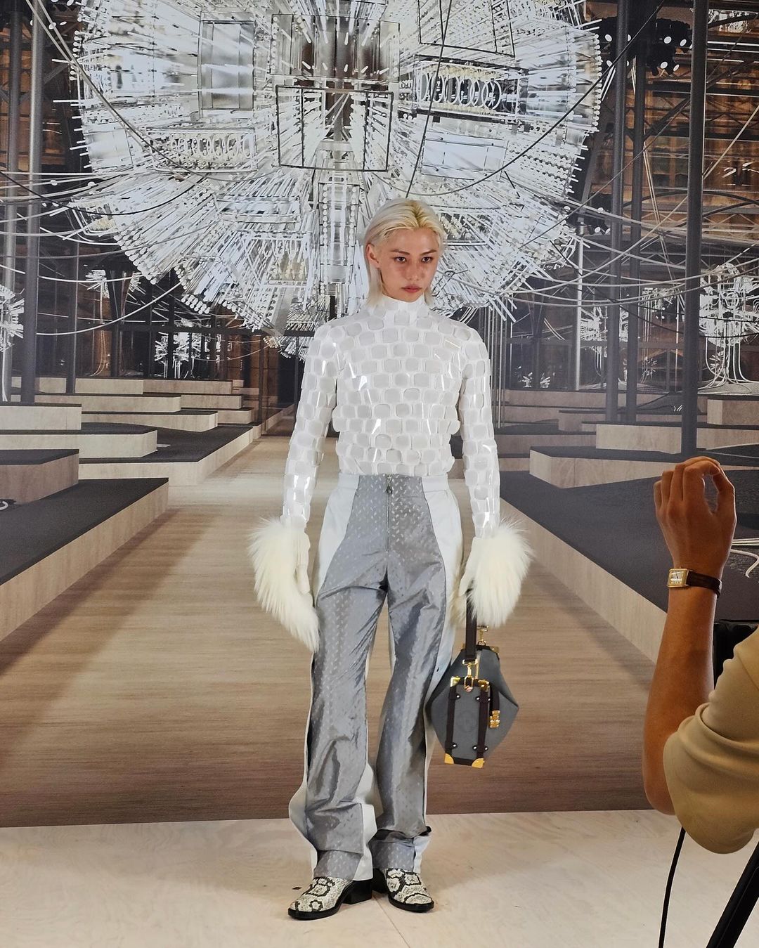 Felix for Louis Vuitton F/W 2024 womenswear presentation at Paris Fashion Week. 