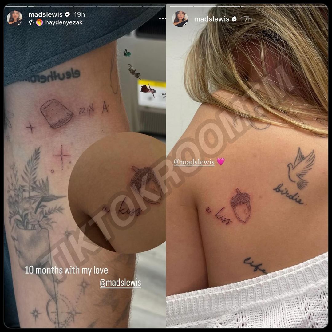 Mads Lewis got a matching tattoo with her boyfriend, Hayden Yezak. 