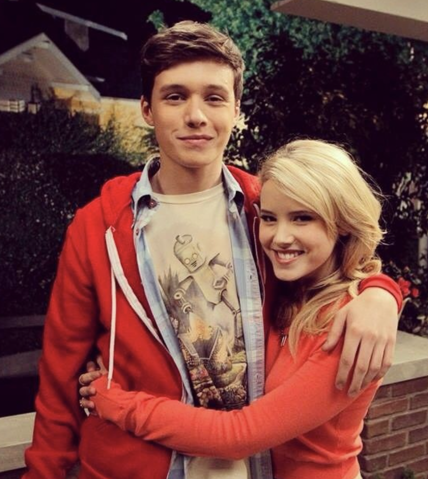 Nick Robinson and Taylor Spreitler from the sets of Melissa & Joey 